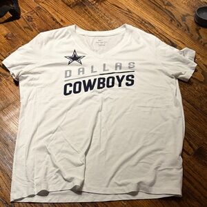 Dallas Cowboys Women's White Short Sleeve Tee